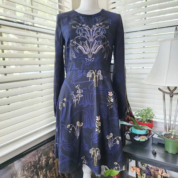 best long sleeve mini dresses for summer weddings 2025 Lucy Pink Print Long Sleeve Mini Dress - US 16